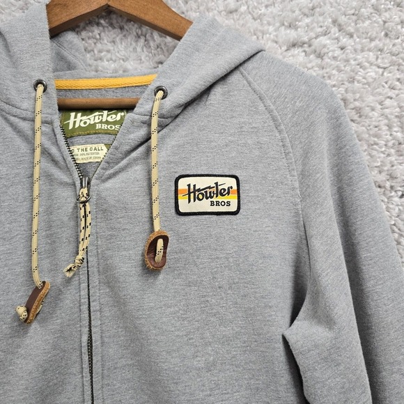 Howler Brothers Sweater Mens Small Gray Hooded Full Zip Long Sleeve Outdoors - Picture 3 of 11